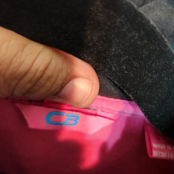 CB Cutter Buck Sport Jacket Women's Size M 10-12 Black Pink Heavyweight Hoodie - Picture 10 of 16